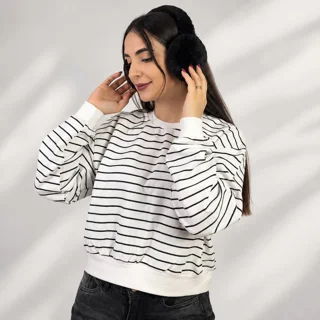 دورس زنانه راه‌راه سفید